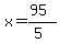 x=%2895%29%2F%285%29