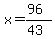 x=%2896%29%2F%2843%29