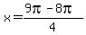 x=%289pi-8pi%29%2F4