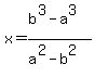 x=%28b%5E3-a%5E3%29%2F%28a%5E2-b%5E2%29