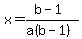 x=%28b-1%29%2F%28a%28b-1%29%29