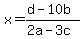 x=%28d-10b%29%2F%282a-3c%29