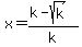 x=%28k-sqrt%28k%29%29%2Fk