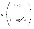 x=%28log%2823%29%2F2log%282%5E2%2A3%29%29