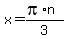 x=%28pi%2An%29%2F3