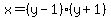 x=%28y-1%29%28y%2B1%29