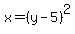 x=%28y-5%29%5E2