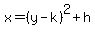x=%28y-k%29%5E2%2Bh
