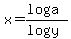 x=+%28log+a%29%2F%28log+y%29+