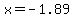 x=+-1.89