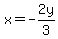x=+-2y%2F3