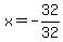 x=+-32%2F32