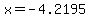 x=+-4.2195