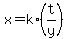 x=+k%2A%28t%2Fy%29