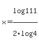 x=+log%28111%29%2F2log%284%29
