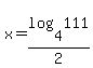 x=+log%284%2C111%29%2F2