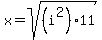 x=+sqrt%28%28i%5E2%2911%29