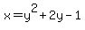 x=+y%5E2%2B2y-1