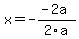 x=-%28-2a%29%2F2a