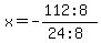 x=-%28112%3A8%29%2F%2824%3A8%29