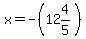 x=-%2812%264%2F5%29