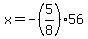 x=-%285%2F8%2956