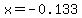 x=-0.133