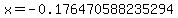 x=-0.176470588235294