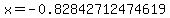 x=-0.82842712474619