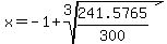 x=-1%2Broot%283%2C241.5765%2F300%29