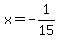 x=-1%2F15