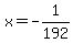 x=-1%2F192