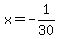 x=-1%2F30