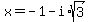 x=-1-i%2Asqrt%283%29