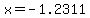 x=-1.2311