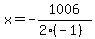 x=-1006%2F%282%2A%28-1%29%29
