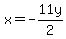 x=-11y%2F2
