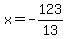 x=-123%2F13
