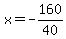 x=-160%2F40