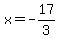 x=-17%2F3