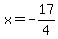 x=-17%2F4