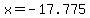 x=-17.775
