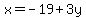 x=-19%2B3y