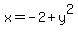 x=-2%2By%5E2