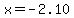 x=-2.10