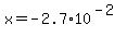 x=-2.7%2A10%5E%28-2%29