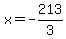 x=-213%2F3