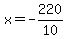 x=-220%2F10