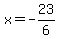 x=-23%2F6