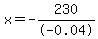 x=-230%2F-0.04